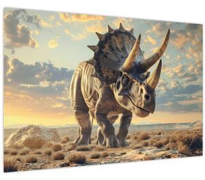 Tablou - Triceratops (90x60 cm)