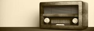 Tablou retro radio în design sepia