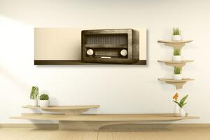 Tablou retro radio în design sepia