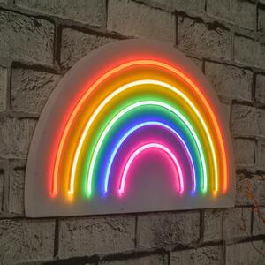 Decoratiune luminoasa LED de perete Rainbow Multicolor 50x26x2 cm