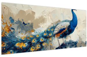 Tablou - Peacock, pictură (120x50 cm)