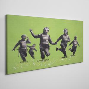 Tablou canvas Banksy Green