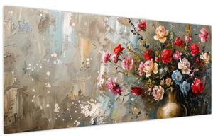Tablou - Vaza de flori (120x50 cm)