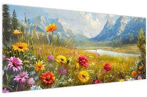Tablou - Peisaj pictat (120x50 cm)