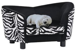 Canapea pentru câini, negru, 68 x 38 x 38 cm, pluș