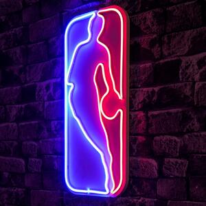 Decoratiune luminoasa LED de perete The Logo Jerry West Multicolor 23x50x2 cm