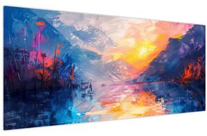 Tablou - Pictura peisajului (120x50 cm)