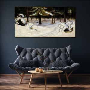 Tablou canvas Iarnă în pădurea Munch