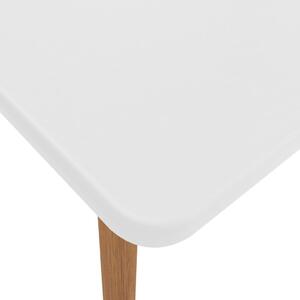 Masă de bucătărie, alb, 80 x 80 x 75 cm, metal