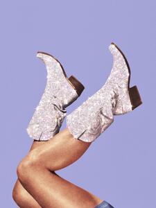 Ilustrare These Boots Glitter, Very Peri Periwinkle, (30 x 40 cm)