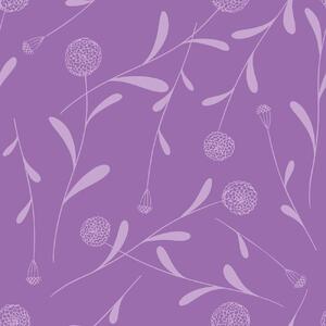 Ilustrare Pom Pom Silhouette Purple, Yvonne Gustafsson, (40 x 40 cm)