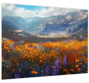 Tablou - Peisaj montan pictat II. (70x50 cm)