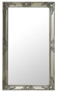 Oglindă de perete în stil baroc, argintiu, 60 x 100 cm