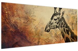 Tablou - Girafă, pictură (120x50 cm)