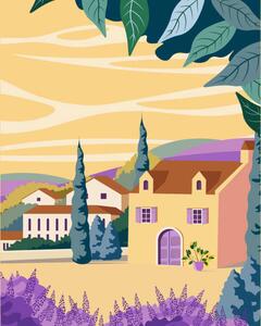 Ilustrație Provence, France travel poster, Kristina Bilous, (30 x 40 cm)