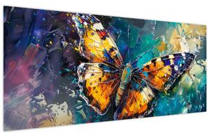 Tablou - Fluture, pictură în ulei (120x50 cm)