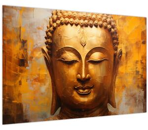 Tablou - Buddha, pictură în ulei (90x60 cm)