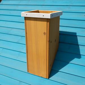 KONDELA Căsuţă pentru grădină din lemn cu bancă, pridvor şi cutie poştală, BULEN