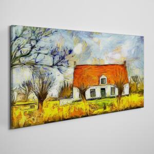 Tablou canvas Arborele de casă abstractă a satului