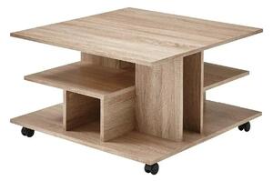 Masuta LEVKE LIGHT, stejar sonoma, PAL, 76x76x44 cm