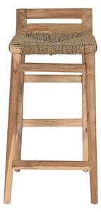 Scaun din lemn de tec, maro, 37x45x77 cm