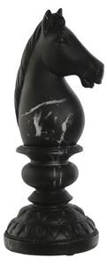 Statueta decorativa cal piesa de sah, negru, 13x33 cm