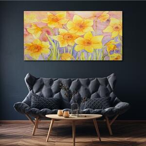 Tablou canvas Desen flori galbene