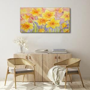 Tablou canvas Desen flori galbene