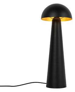 Lampă de podea de exterior neagră 65 cm cu LED - Ciupercă