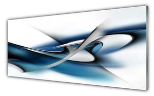 Tablou pe sticla Abstract Art Gri Albastru Alb