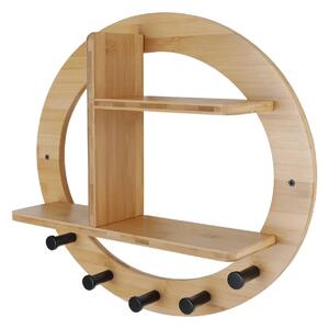 Raft ARTID TYP 1, stejar/negru, lemn/otel, 46x10x41 cm