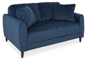 Canapea cu 2 locuri, 2 perne decorative, Marino, L.150 l.98 H.92, stofa, albastru