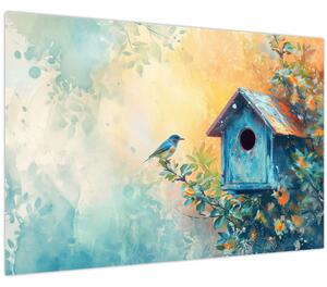Tablou - Birdhouse, acuarelă, acuarelă (90x60 cm)