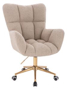 HR650K Latte Boucle Scaun Bază Aurie