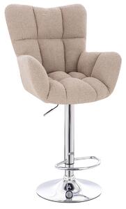 HR650W Latte Boucle Scaun Bază Cromata
