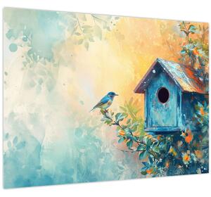 Tablou - Birdhouse, acuarelă, acuarelă (70x50 cm)
