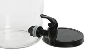 Dispenser metalic cu 2 recipiente, negru, 34x46 cm