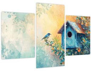 Tablou - Birdhouse, acuarelă, acuarelă (90x60 cm)