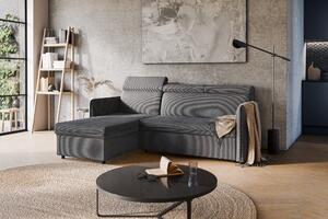 Canapea de colț Barcelia Mini cu funcție de dormit - gri catifea easy cleaning Anafi 03
