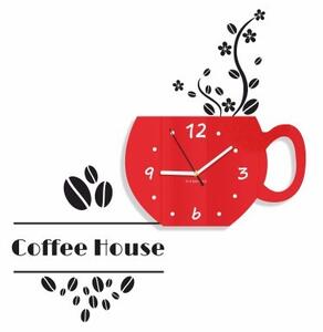 Ceas decorativ Coffee House pentru bucătărie Tmavo modrá
