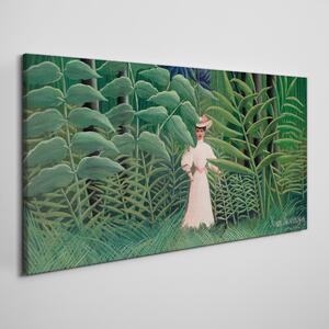 Tablou canvas Jungle Woman Leaves