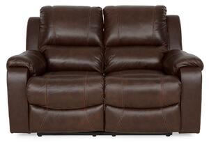 Canapea cu 2 locuri si cu 2 reclinere manuale, Tucson, L.160 l.99 H.102, piele/piele ecologica, maro