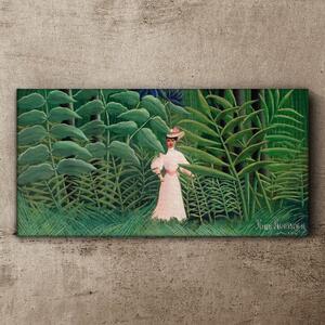 Tablou canvas Jungle Woman Leaves