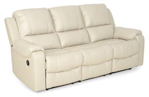 Canapea cu 3 locuri si cu 3 reclinere manuale, Tucson, L.218 l.99 H.102, piele/piele ecologica, crem