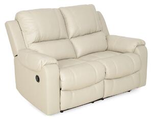 Canapea cu 2 locuri si cu 2 reclinere manuale, Tucson, L.160 l.99 H.102, piele/piele ecologica, crem