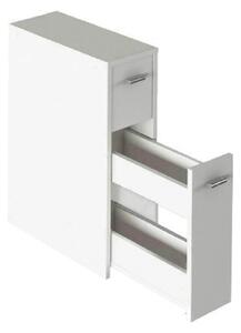 Dulap baie NATALI TYP 8, alb, DTD laminat, cu 2 sertare, 45x20x61 cm