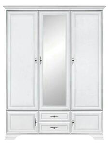 Dulap vintage dormitor IDENTO, alb, PAL, cu 5 usi si 2 sertare, 160x61