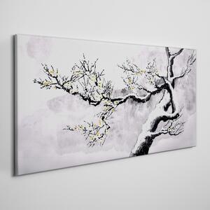 Tablou canvas ramuri de copac de zăpadă de iarnă