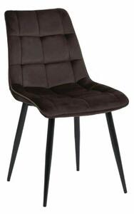 Scaun CHIC, maro - Bluvel 48, stofa catifelata/metal, 50x58x88 cm