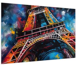 Tablou - Pictură a Turnului Eiffel II. (90x60 cm)